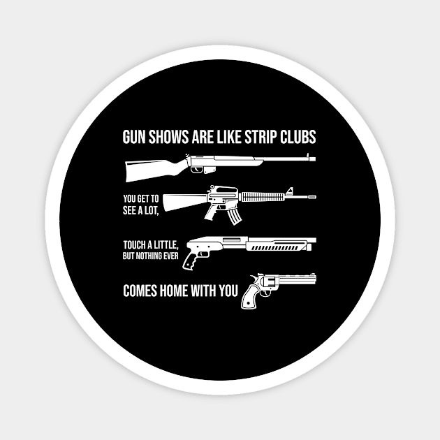 Gun Types Comparison Design for Gun Show Fans Magnet by c1337s